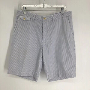 Polo Golf Men’s Performance Striped Athletic Shorts Blue/White Size 34